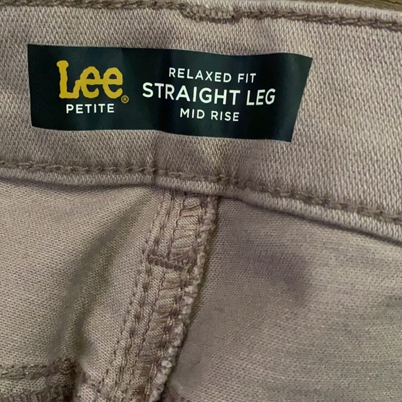 Straight leg relaxed fit mid rise pink/tan jeans - Picture 5 of 5